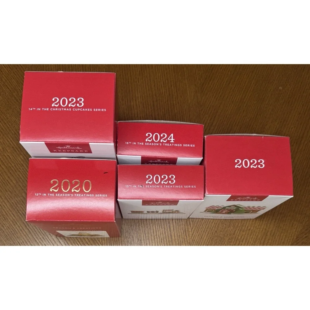 Hallmark Keepsake Season's Treatings Christmas Ornaments 2020-2024 Lot of 5